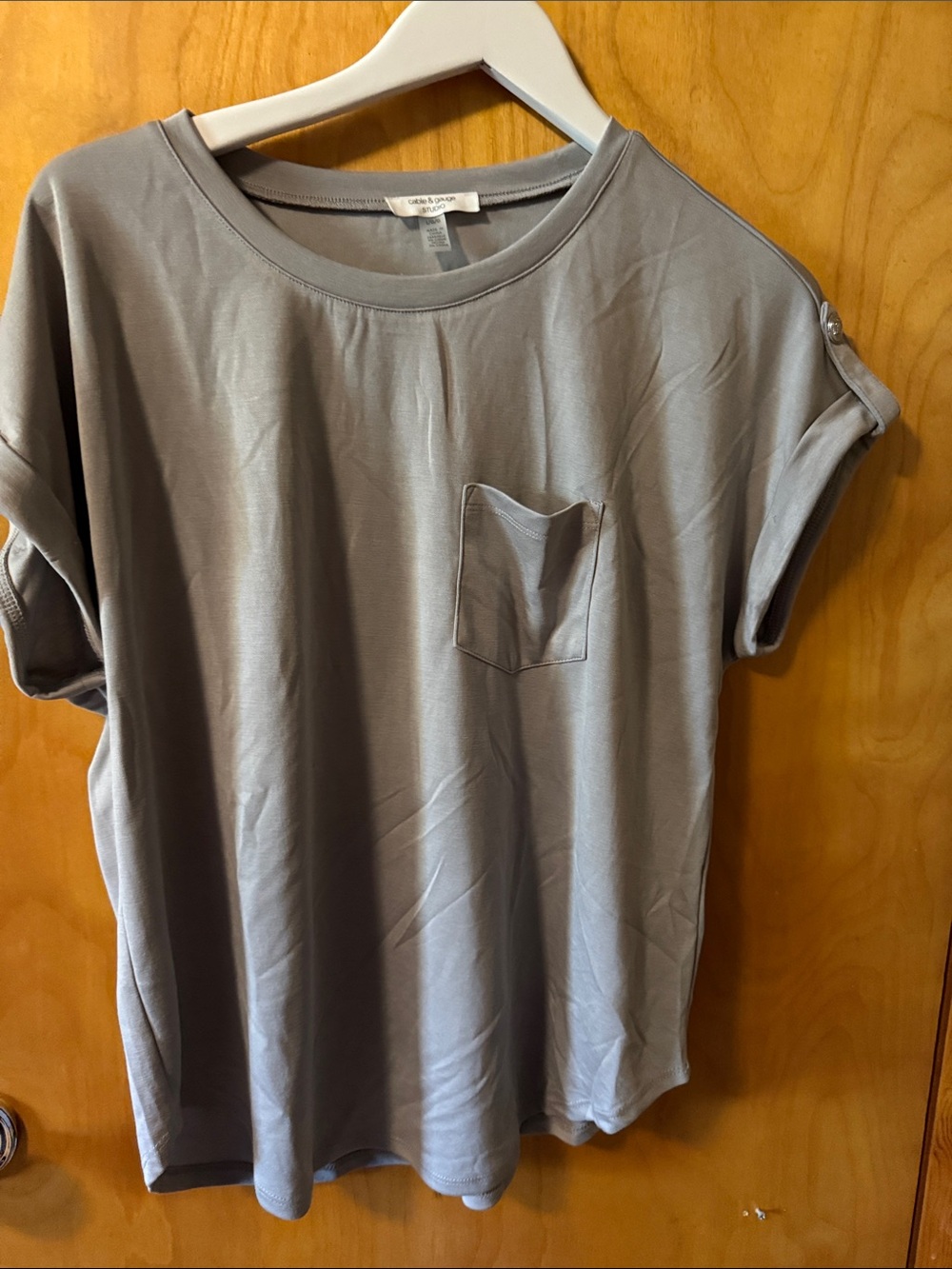 Cable & Gauge Gray Short Sleeve Pocket Tee